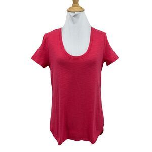 Tommy Bahama T Shirt Womens S Small Pink Rose Ashby Isles Short Sleeve Drop Cut